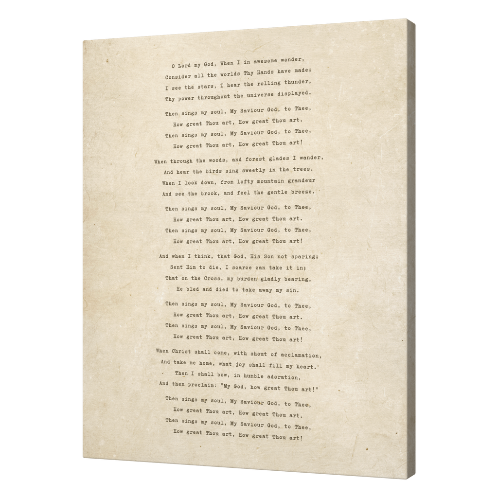 How Great Thou Art Canvas Wall Art – 16" x 20"