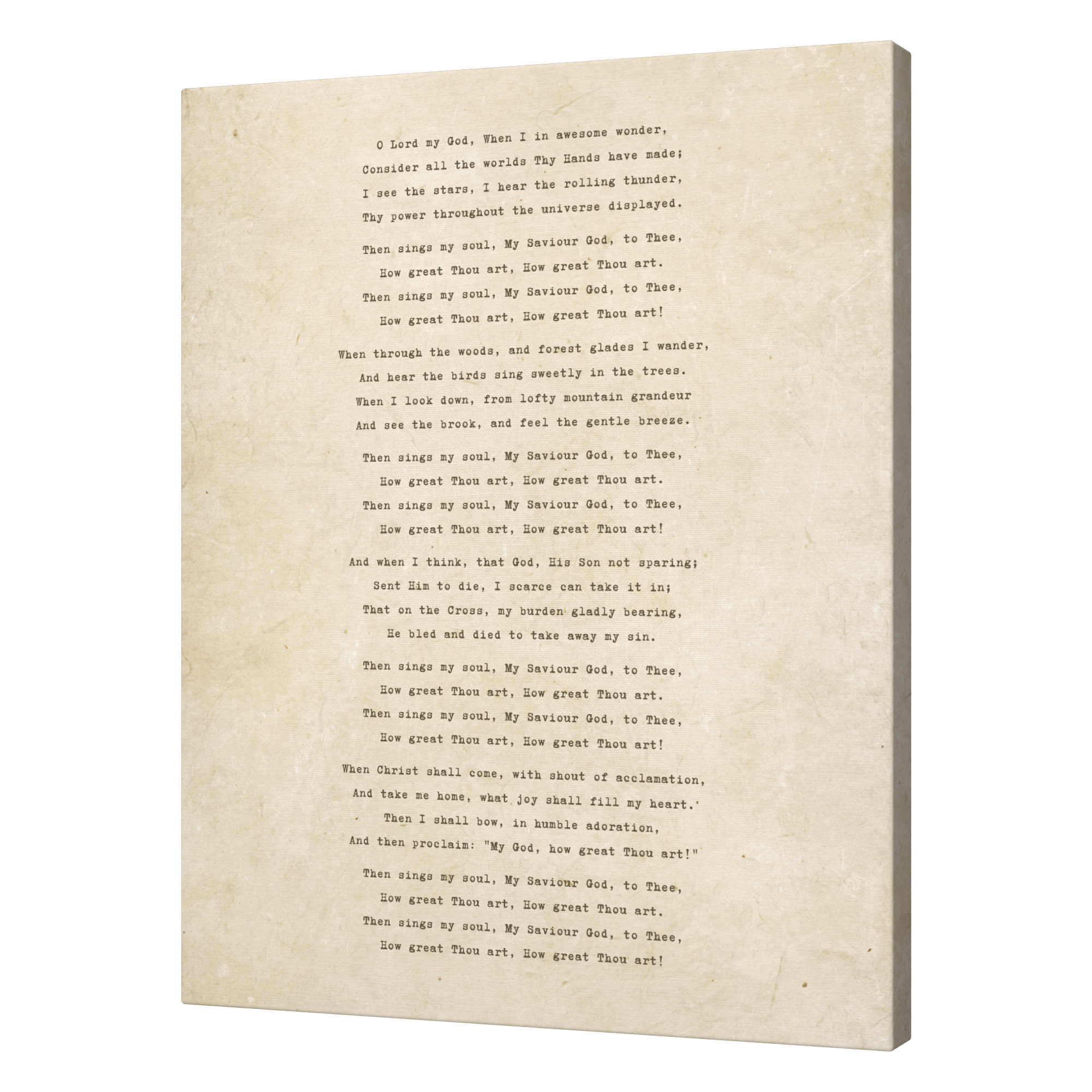 How Great Thou Art Canvas Wall Art – 16" x 20"