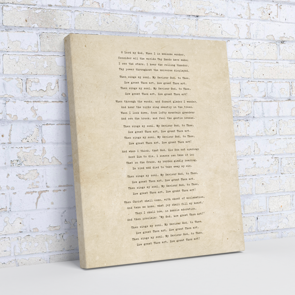 How Great Thou Art Canvas Wall Art – 16" x 20"