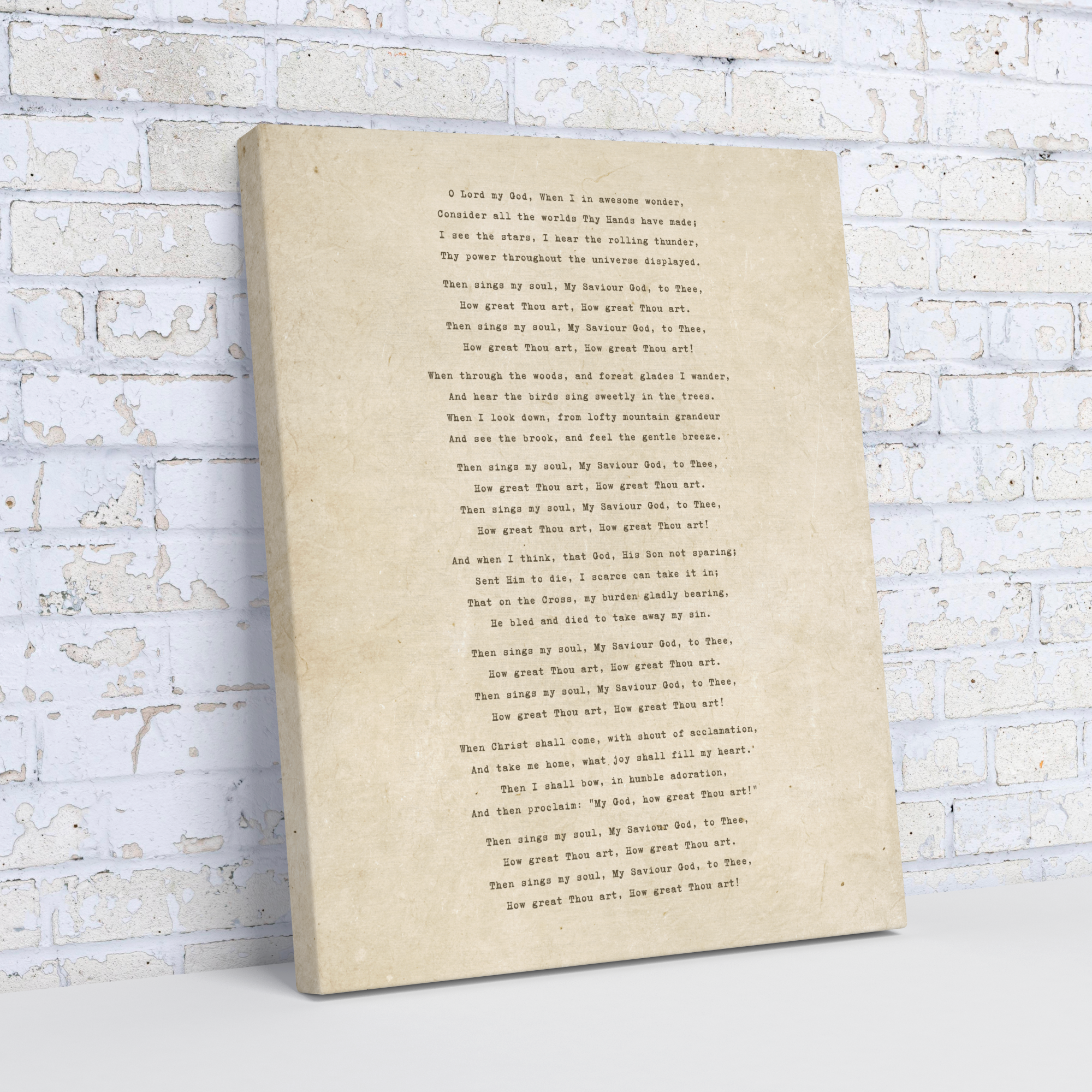 How Great Thou Art Canvas Wall Art – 16" x 20"